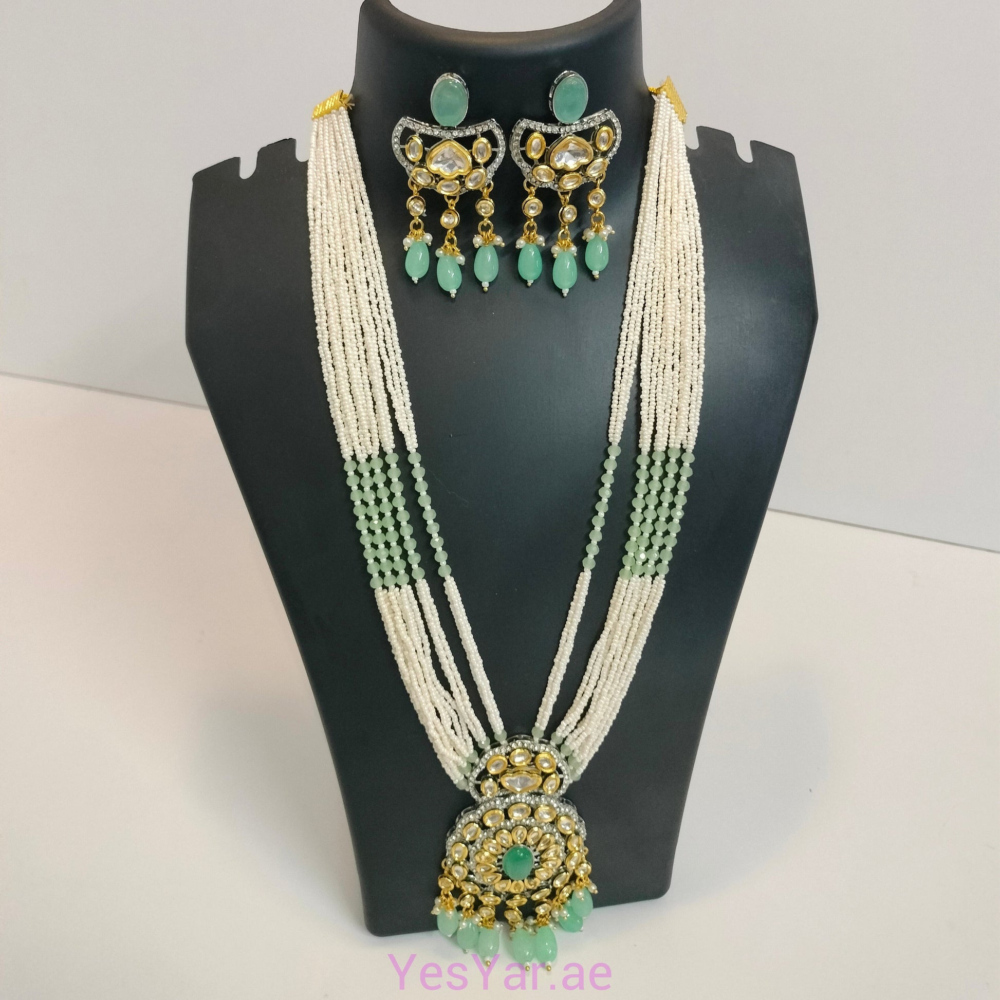 A1 Women Neckless with Earnings Pair Set Elegant Royal for Festival Celebration & Wedding