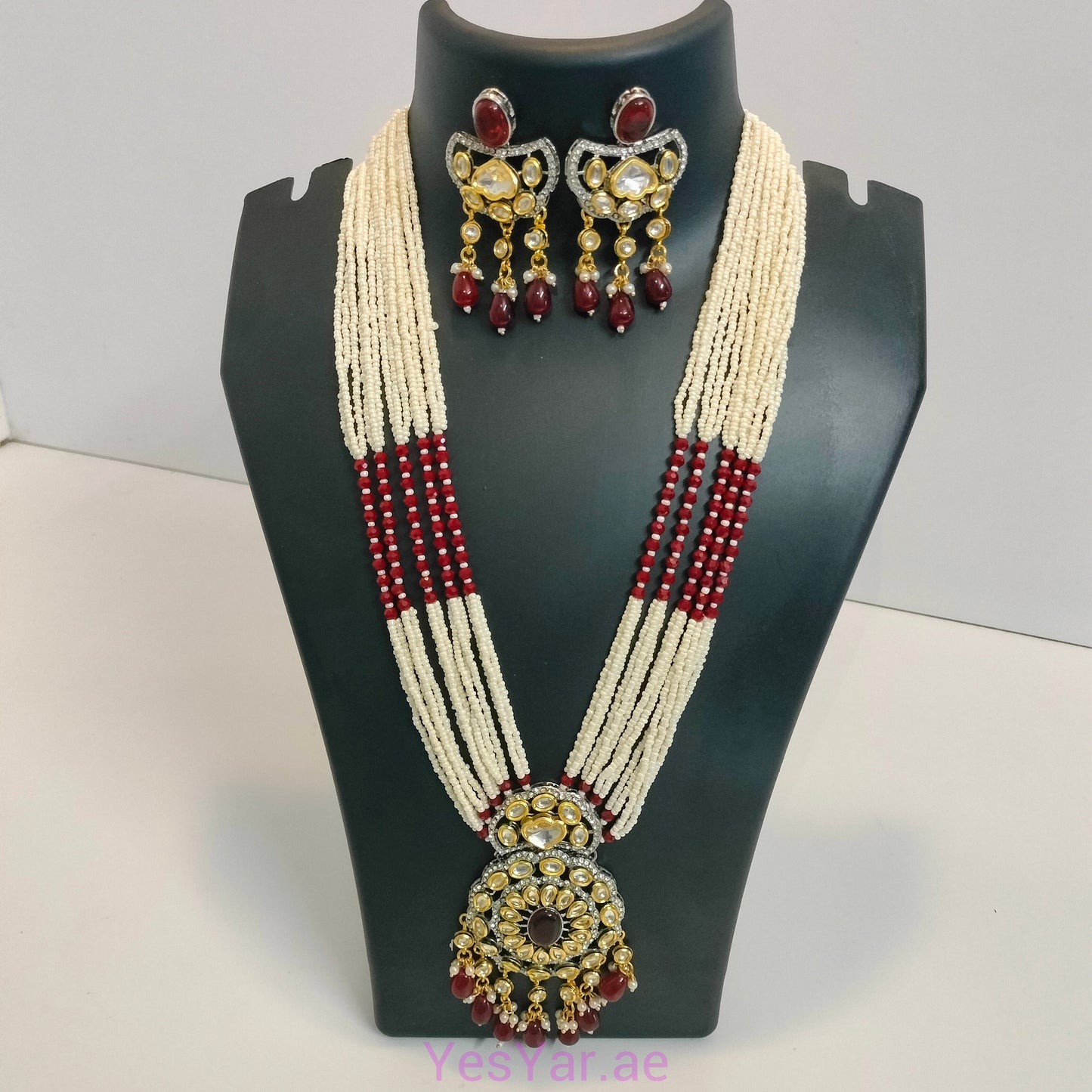 A1 Women Neckless with Earnings Pair Set Elegant Royal for Festival Celebration & Wedding