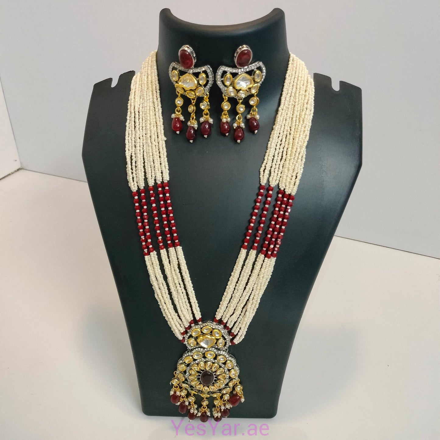 A1 Women Neckless with Earnings Pair Set Elegant Royal for Festival Celebration & Wedding