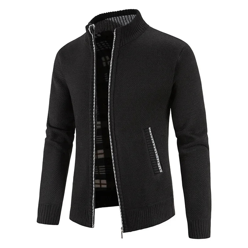 Men's Sweaters Jacket Winter Warm Cardigan Zipper Sweaters Jackets Men Slim Fit Knitted Sweater