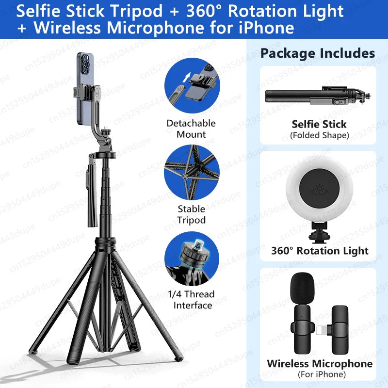 Smartphone Tripod for Light Camera Stand with Wireless Blue tooth Selfie Stick brackets