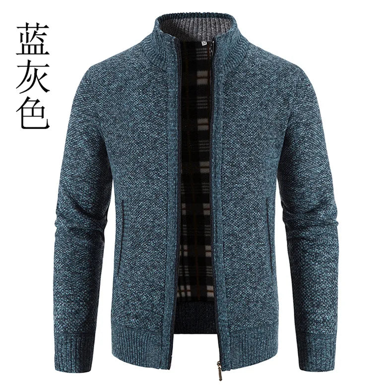 Men's Sweaters Jacket Winter Warm Cardigan Zipper Sweaters Jackets Men Slim Fit Knitted Sweater