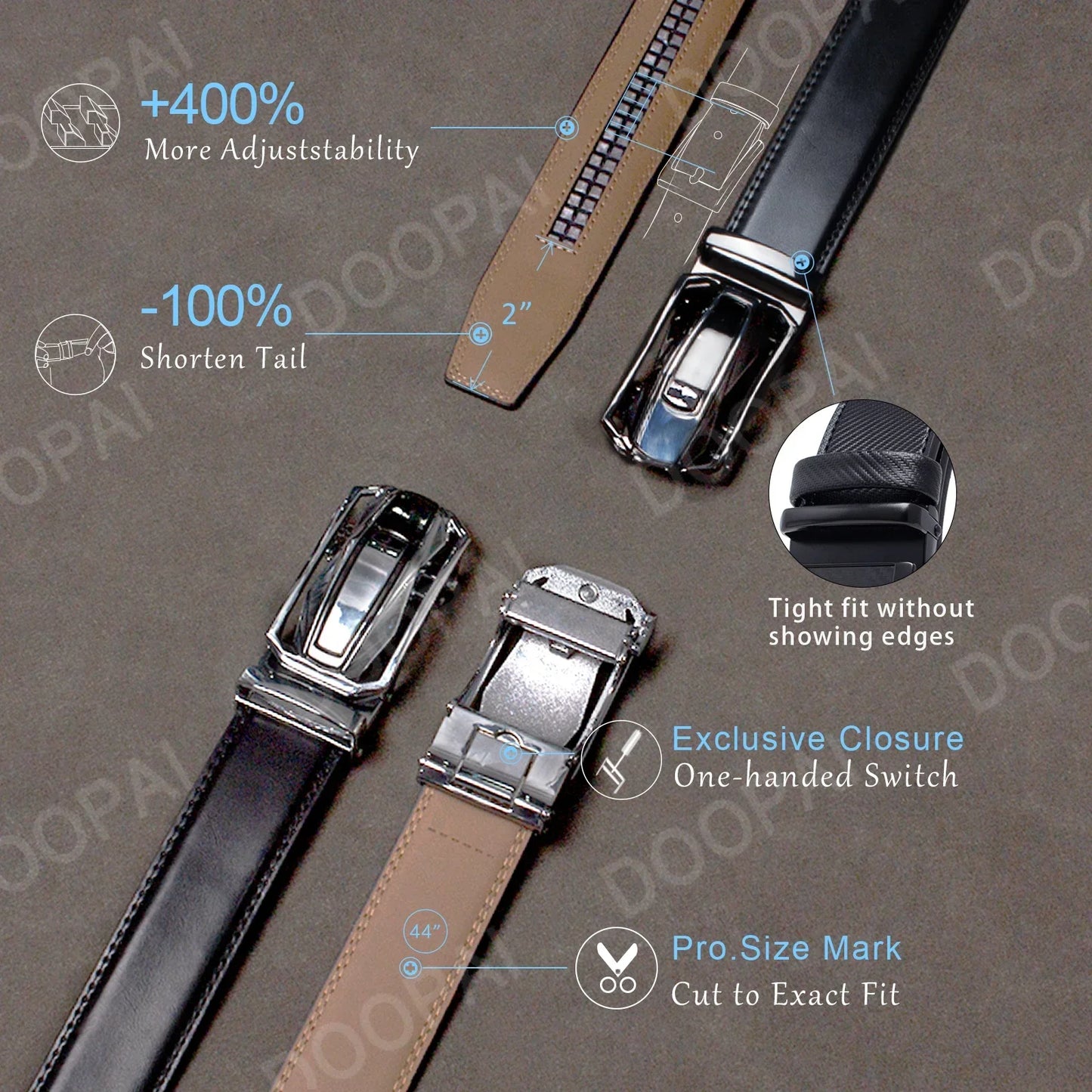 Men Genuine Leather with Belt Metal Buckle Adjustment High Quality Adjustable Leather Belt