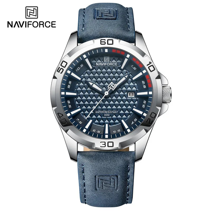 Men Watches NAVIFORCE Leather Band Quartz Wristwatches Clock Reloj Hombre, Herren Armbanduhren
