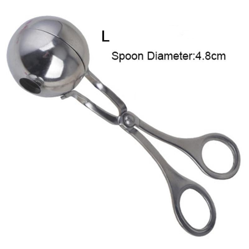 Meat Ball Maker tool, Scissor type Tool Stainless Steel Clip make Round Meat Ball, Rice Ball, Non Stick Kitchen Gadget