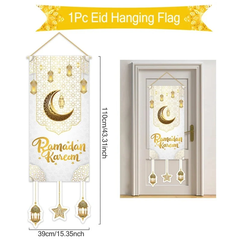 Eid Mubarak Tableware Set 2025 Ramadan Decoration For Home Eid Al Adha Ramadan Kareem Gift Islamic Muslim Party Decor Supplies