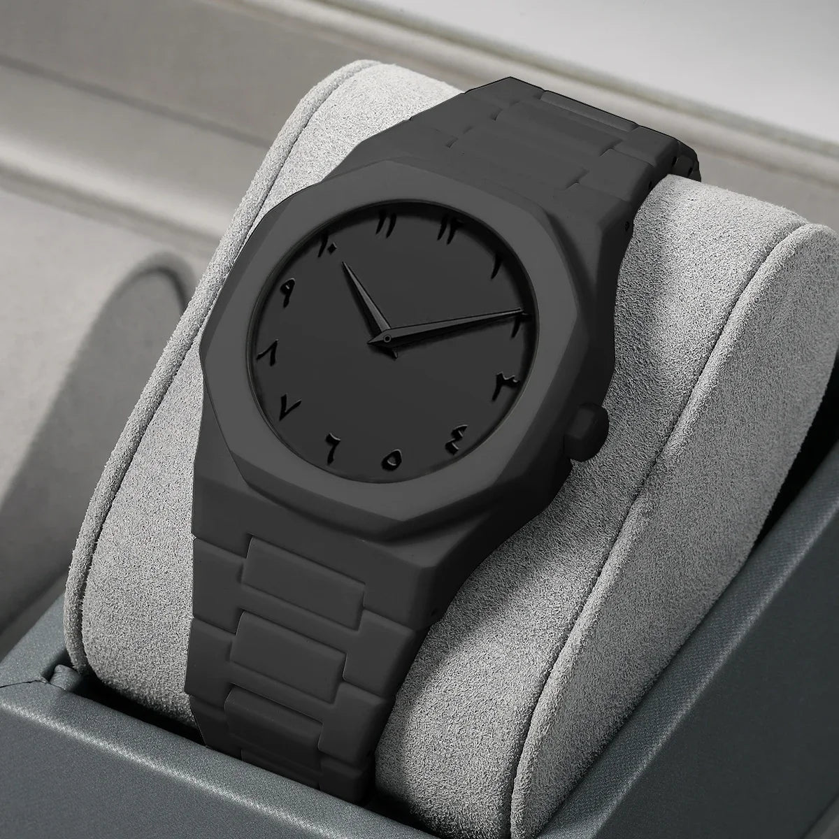 Design Quartz Watch for Men Casual Lightweight Plastic Strap Waterproof