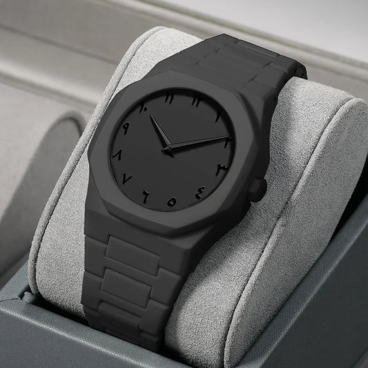 Design Quartz Watch for Men Casual Lightweight Plastic Strap Waterproof