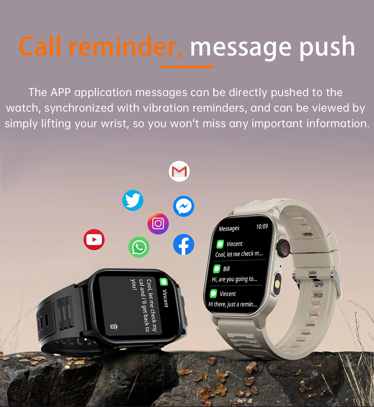 LIGE Smart Watch For Men Women 2.01" HD Display Health Monitor Sport Fitness Watches AI Voice Bluetooth Call Smartwatch Men