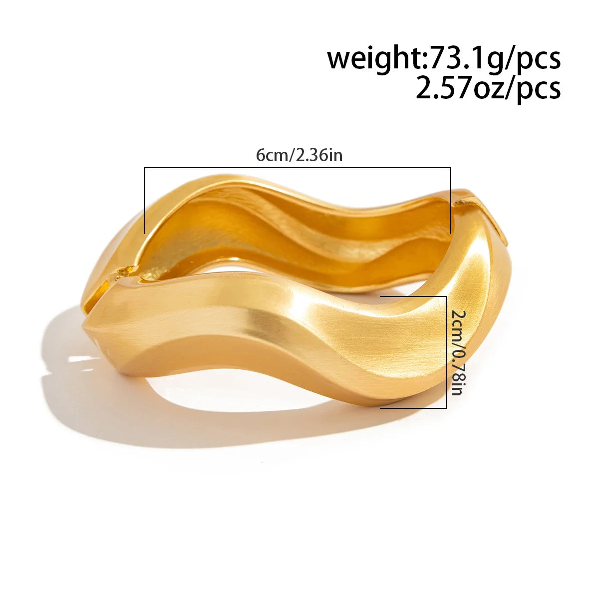 KMVEXO Bracelet Chunky Heavy Wide Metal Water Drop Bangles for Women Gold Color Open Cuff Thick Irregular Wave Bangle Bracelet Jewelry