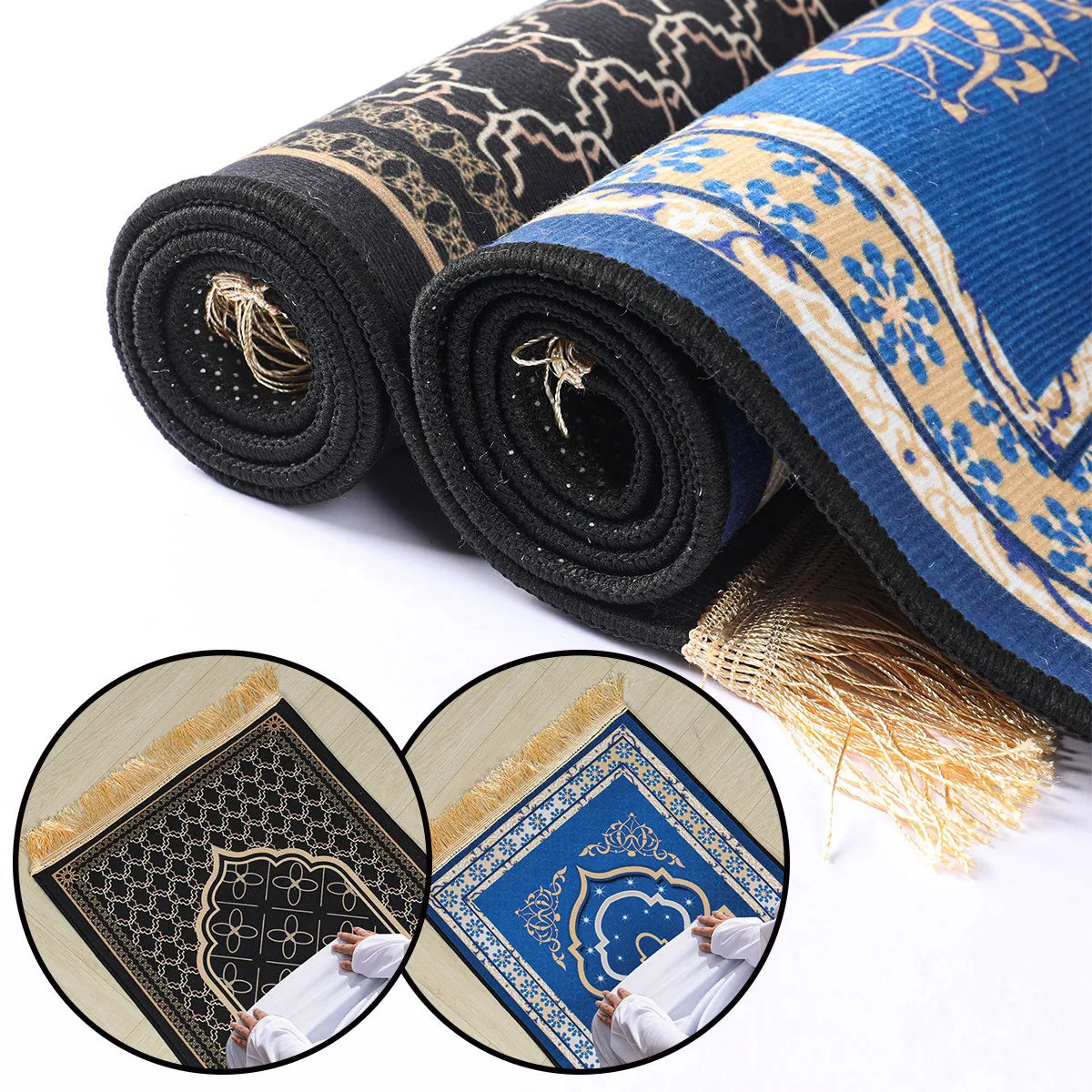 Ramadan Decoration 2024 Prayer Mat EID Mubarak Decor For Home Praying Rug Ramadan Kareem Islamic Muslim Party Eid Al-Fitr Gifts