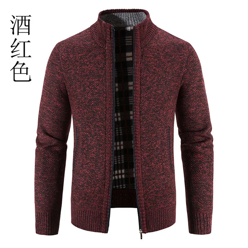 Men's Sweaters Jacket Winter Warm Cardigan Zipper Sweaters Jackets Men Slim Fit Knitted Sweater
