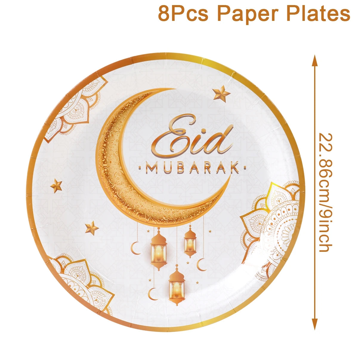 Eid Mubarak Tableware Set 2025 Ramadan Decoration For Home Eid Al Adha Ramadan Kareem Gift Islamic Muslim Party Decor Supplies