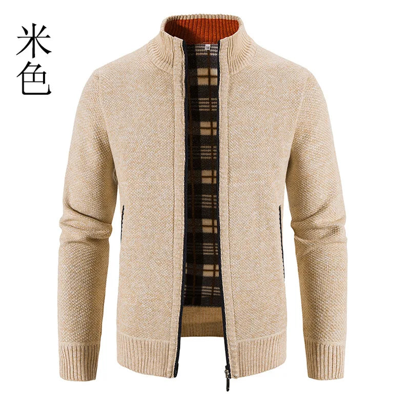 Men's Sweaters Jacket Winter Warm Cardigan Zipper Sweaters Jackets Men Slim Fit Knitted Sweater