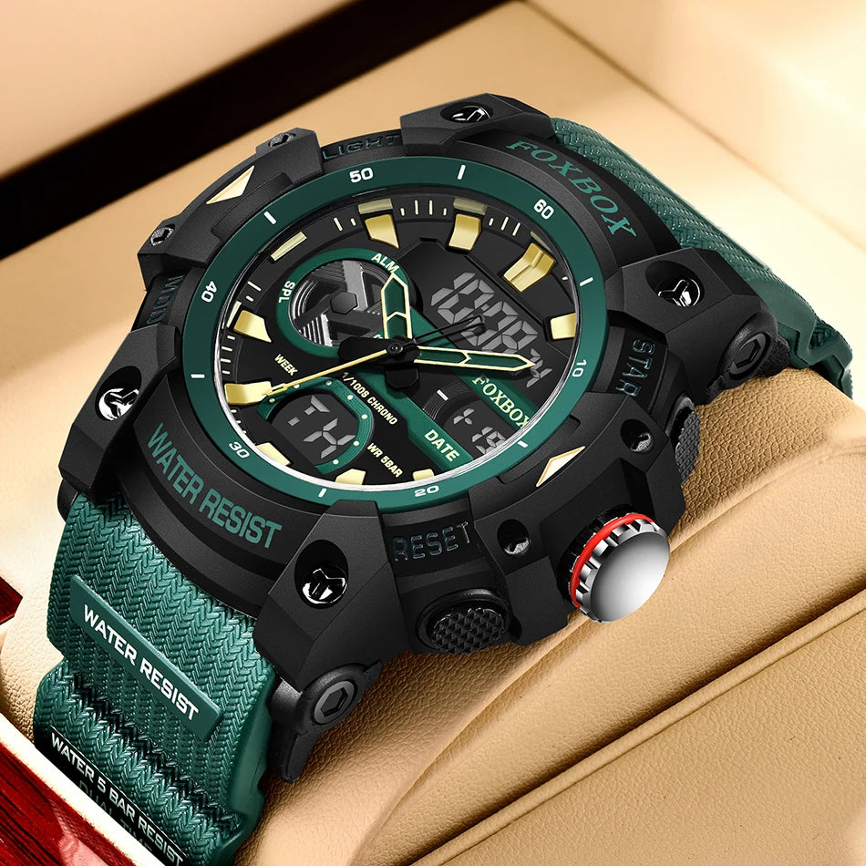 LIGE Fashion Digital Watches For Men Top Brand Luxury Military Waterproof Watch Men Casual Sport Dual Display Watch Montre Homme