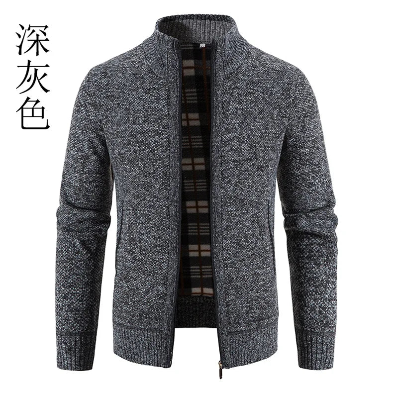 Men's Sweaters Jacket Winter Warm Cardigan Zipper Sweaters Jackets Men Slim Fit Knitted Sweater