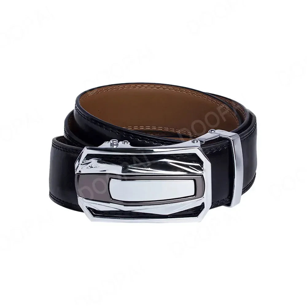 Men Genuine Leather with Belt Metal Buckle Adjustment High Quality Adjustable Leather Belt