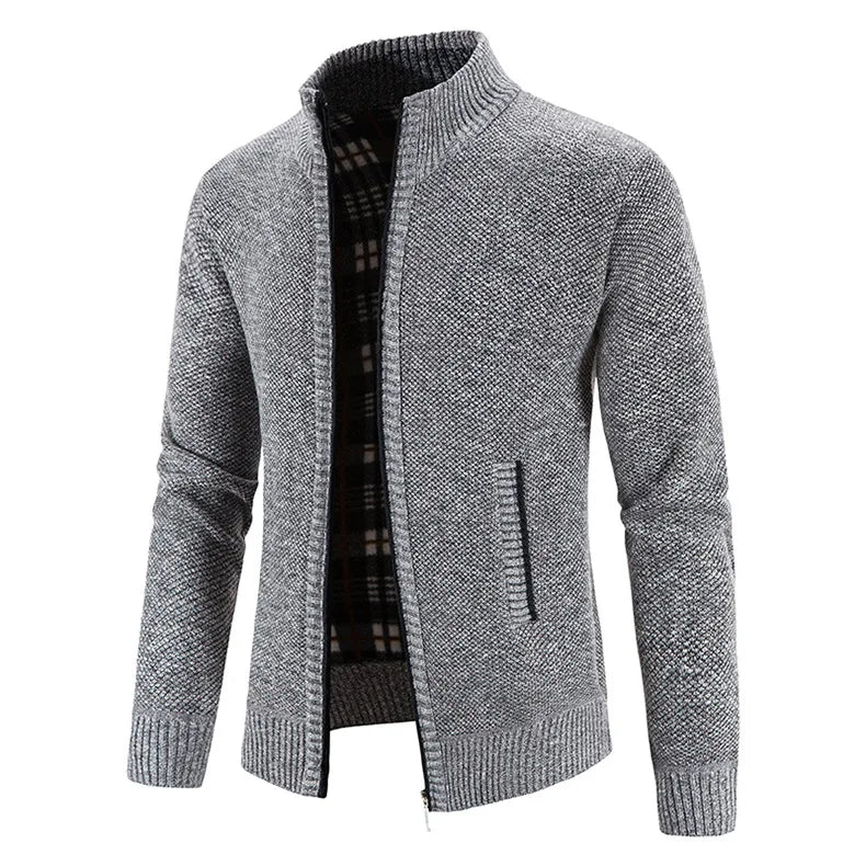 Men's Sweaters Jacket Winter Warm Cardigan Zipper Sweaters Jackets Men Slim Fit Knitted Sweater