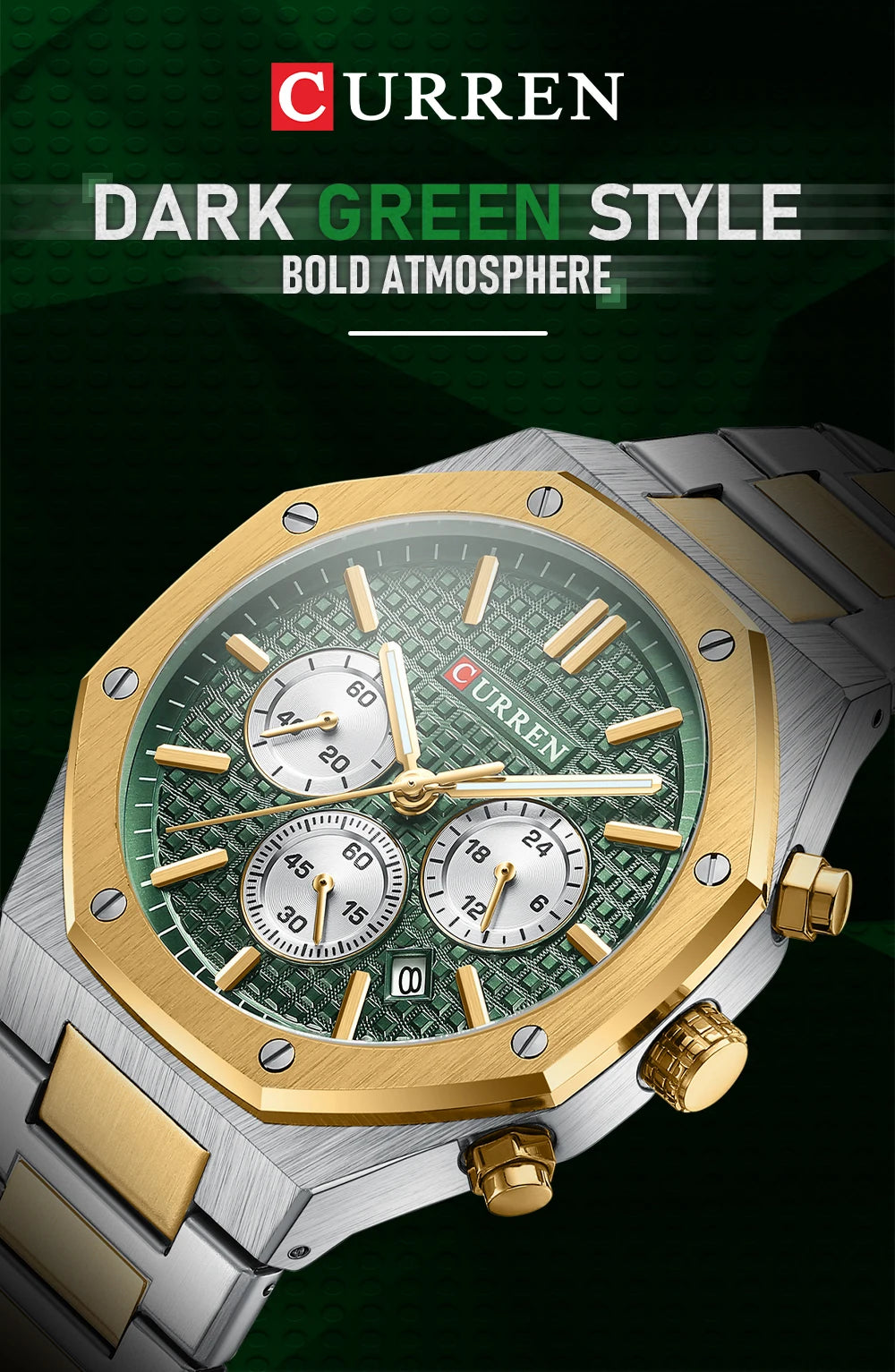 Men Quartz Watches CURREN Multifunction Luminous Quartz Male Wristwatch
