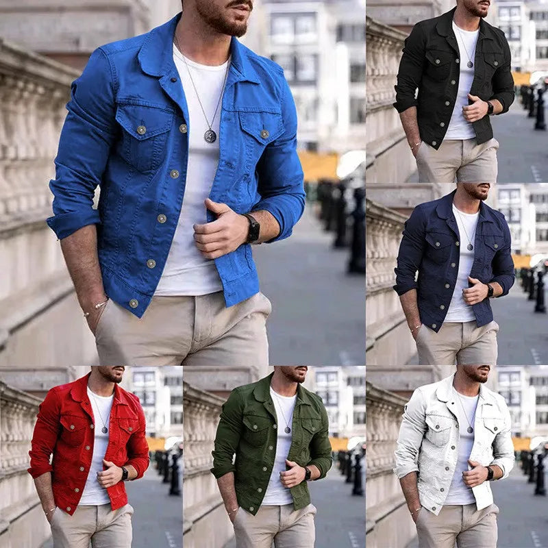 Men's  Jean Jackets Streetwear Casual Cotton Classic Slim Denim Coat Male Brand Clothes Cowboy Jacket Hip-hop Ropa Para Hombre