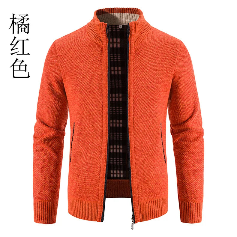 Men's Sweaters Jacket Winter Warm Cardigan Zipper Sweaters Jackets Men Slim Fit Knitted Sweater