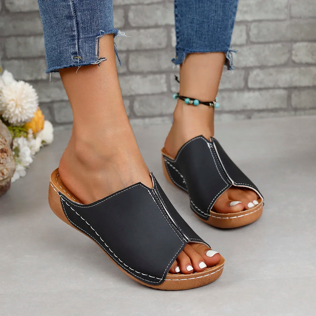 Women's Sandals Open Toe Breathable Comfortable Wedge Sandals Female Footwear