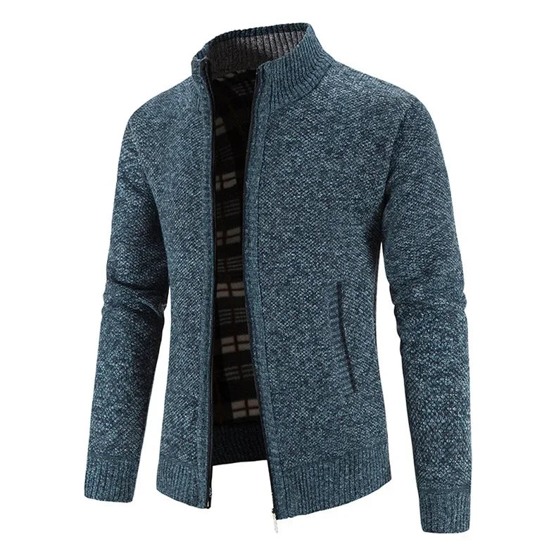 Men's Sweaters Jacket Winter Warm Cardigan Zipper Sweaters Jackets Men Slim Fit Knitted Sweater