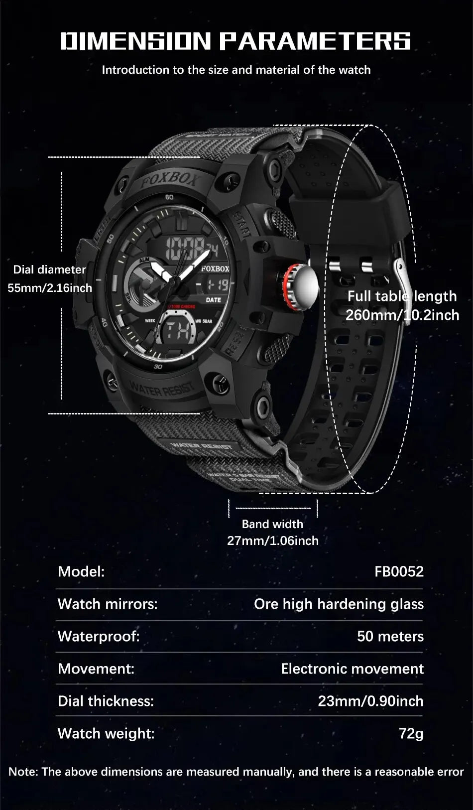 LIGE Fashion Digital Watches For Men Top Brand Luxury Military Waterproof Watch Men Casual Sport Dual Display Watch