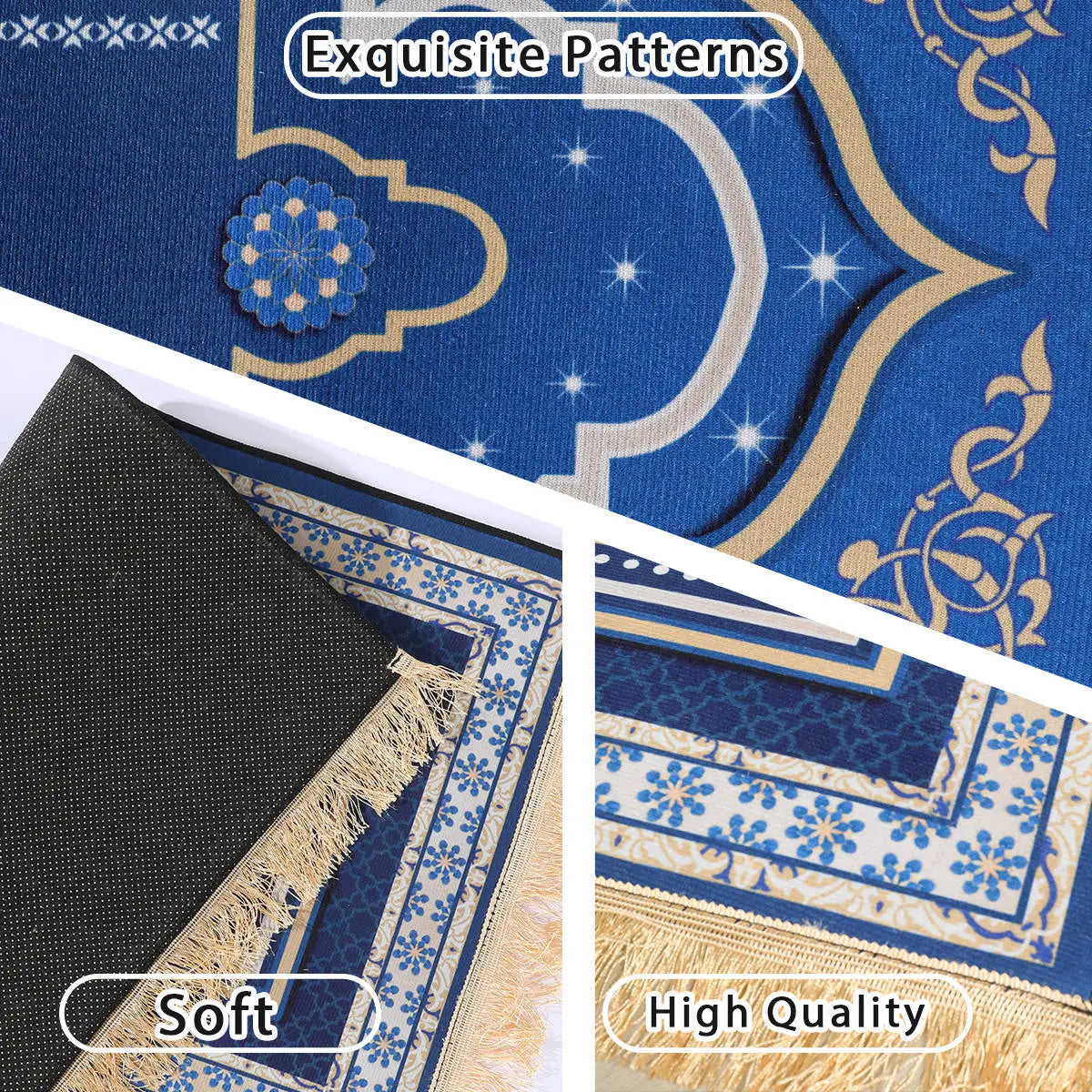 Ramadan Decoration 2024 Prayer Mat EID Mubarak Decor For Home Praying Rug Ramadan Kareem Islamic Muslim Party Eid Al-Fitr Gifts