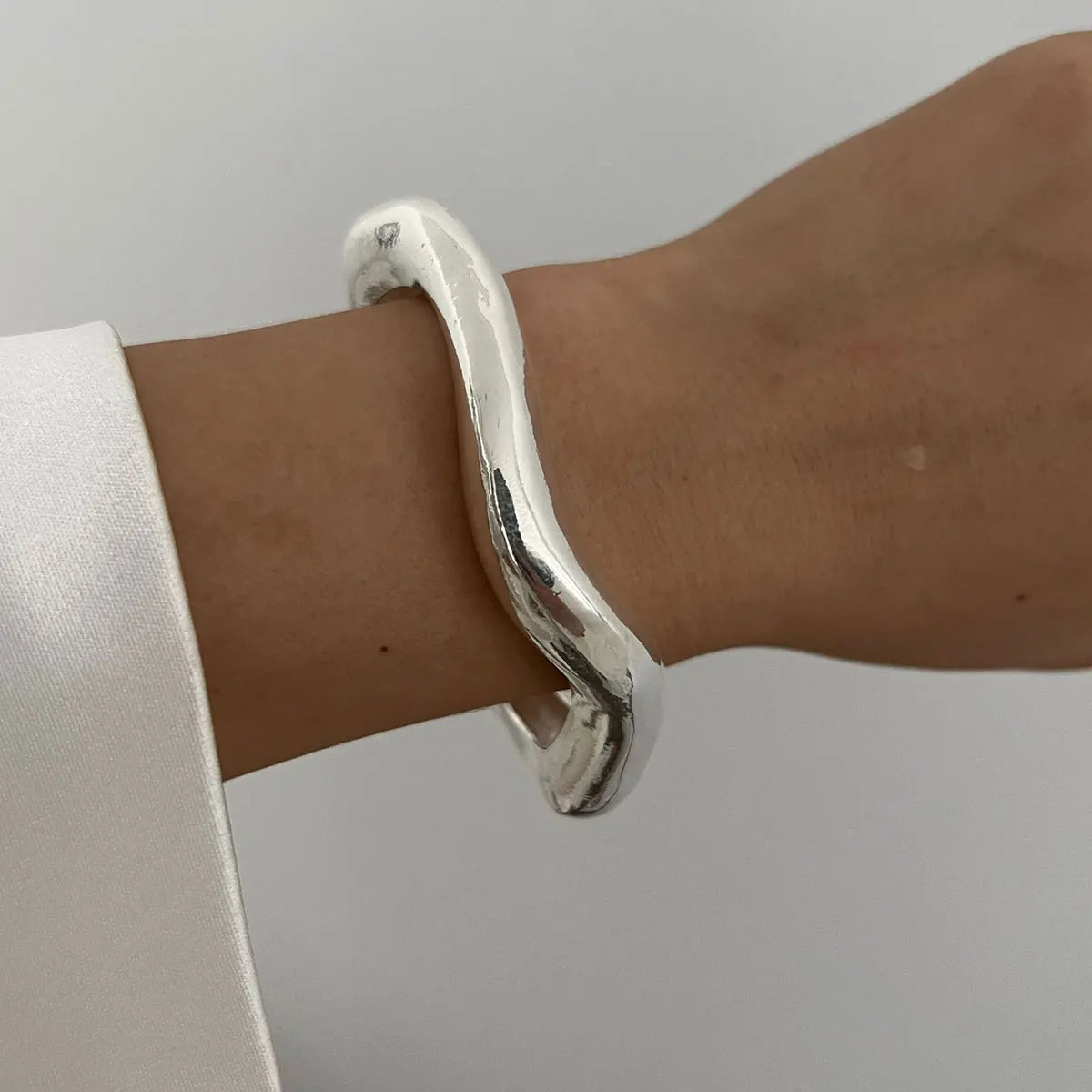 Cuff Bangles KMVEXO Punk Vintage Irregular Chunky for Women Bracelets Bangles