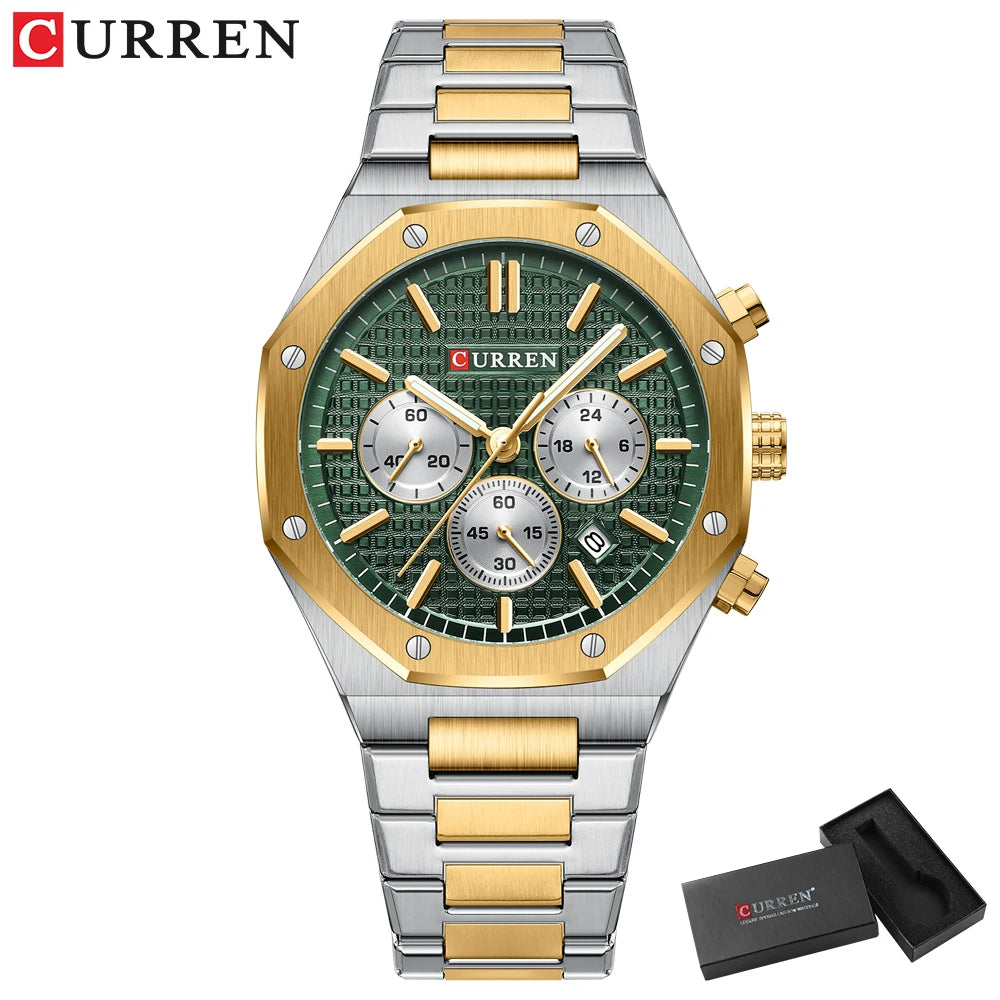 Men Quartz Watches CURREN Multifunction Luminous Quartz Male Wristwatch
