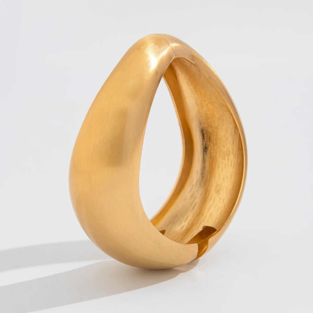 KMVEXO Bracelet Chunky Heavy Wide Metal Water Drop Bangles for Women Gold Color Open Cuff Thick Irregular Wave Bangle Bracelet Jewelry