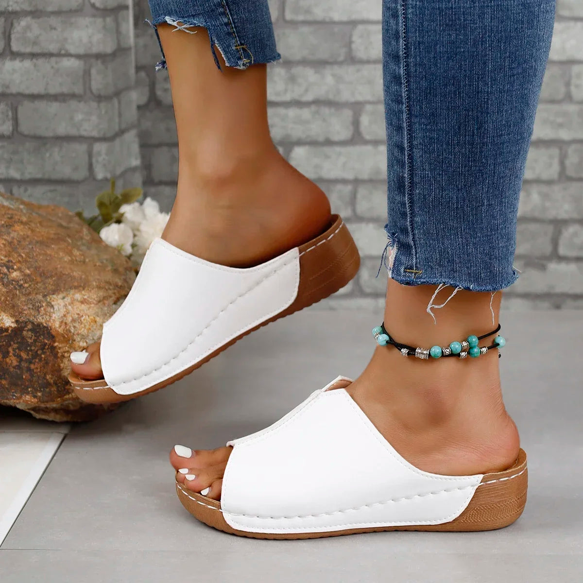 Women's Sandals Open Toe Breathable Comfortable Wedge Sandals Female Footwear