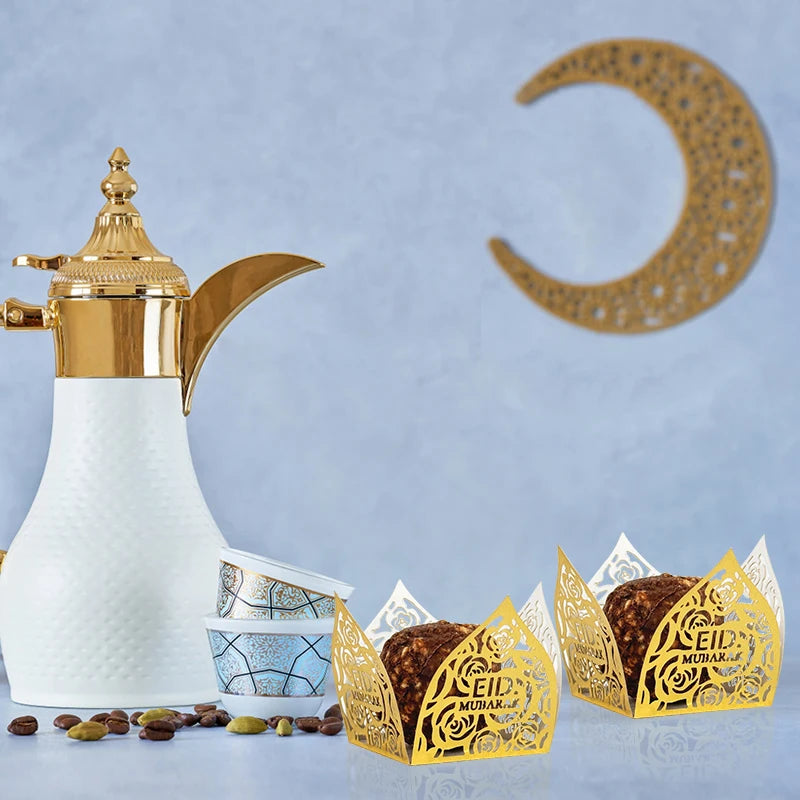 Eid Mubarak Decoration Chocolate Wrappers Paper Candy 10-50Pcs Ramadan Kareem Party Supplies