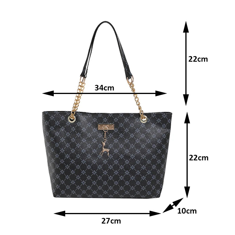 Women Bag Presbyopia Handbag Texture Soft Leather Large Capacity Tote Women Bag