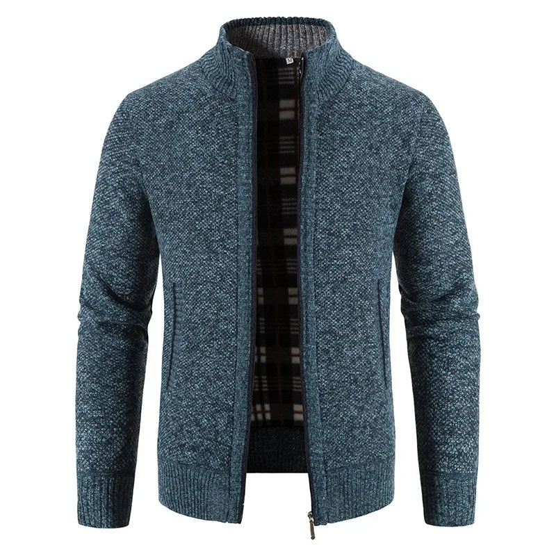Men's Sweaters Jacket Winter Warm Cardigan Zipper Sweaters Jackets Men Slim Fit Knitted Sweater