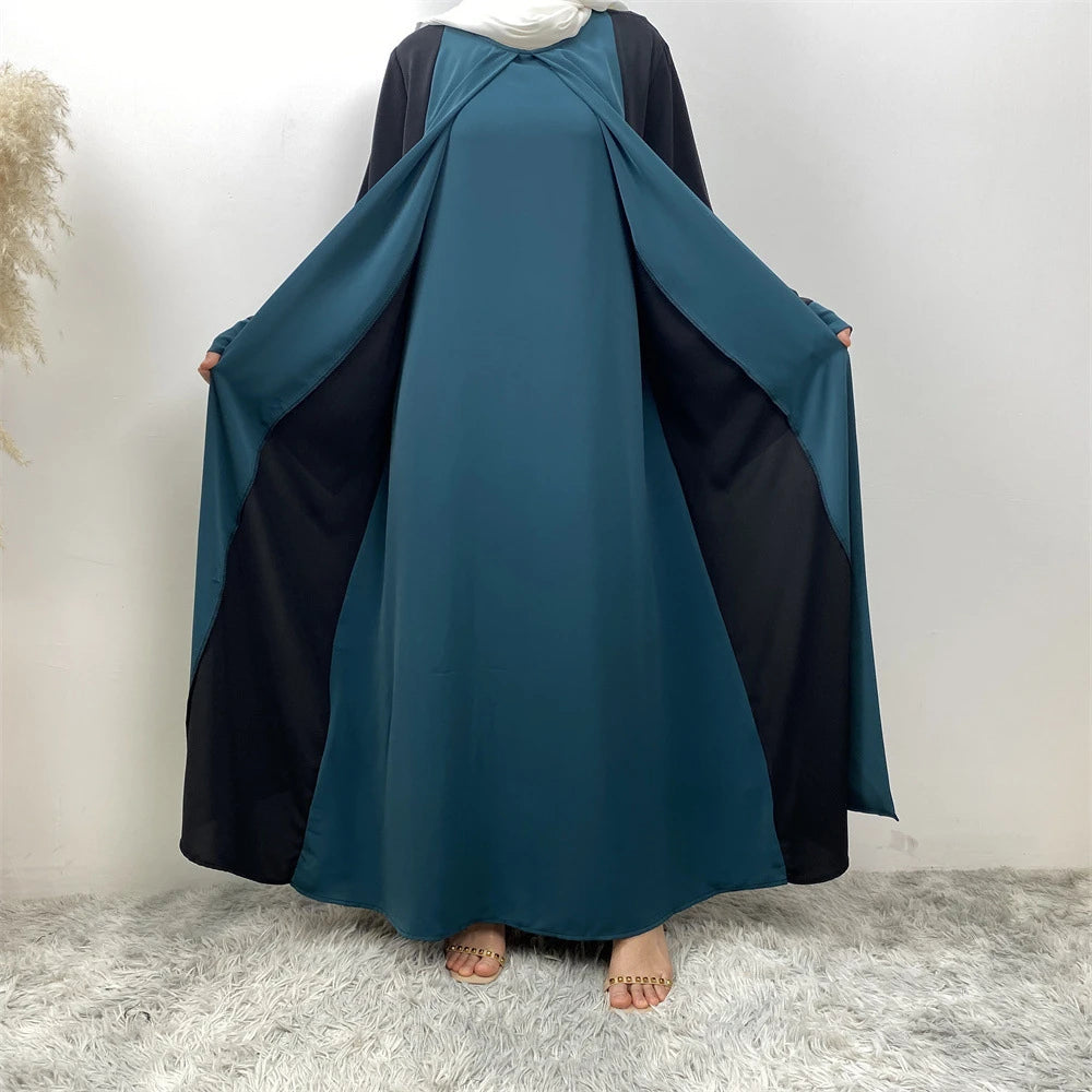 Abaya Muslim Luxury Splicing (Fake Two Pcs) Abayas For Women Kaftan Modest Dress Islam Caftan Moroccan Femme