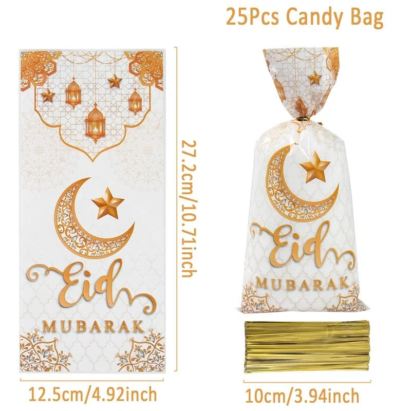 Eid Mubarak Tableware Set 2025 Ramadan Decoration For Home Eid Al Adha Ramadan Kareem Gift Islamic Muslim Party Decor Supplies