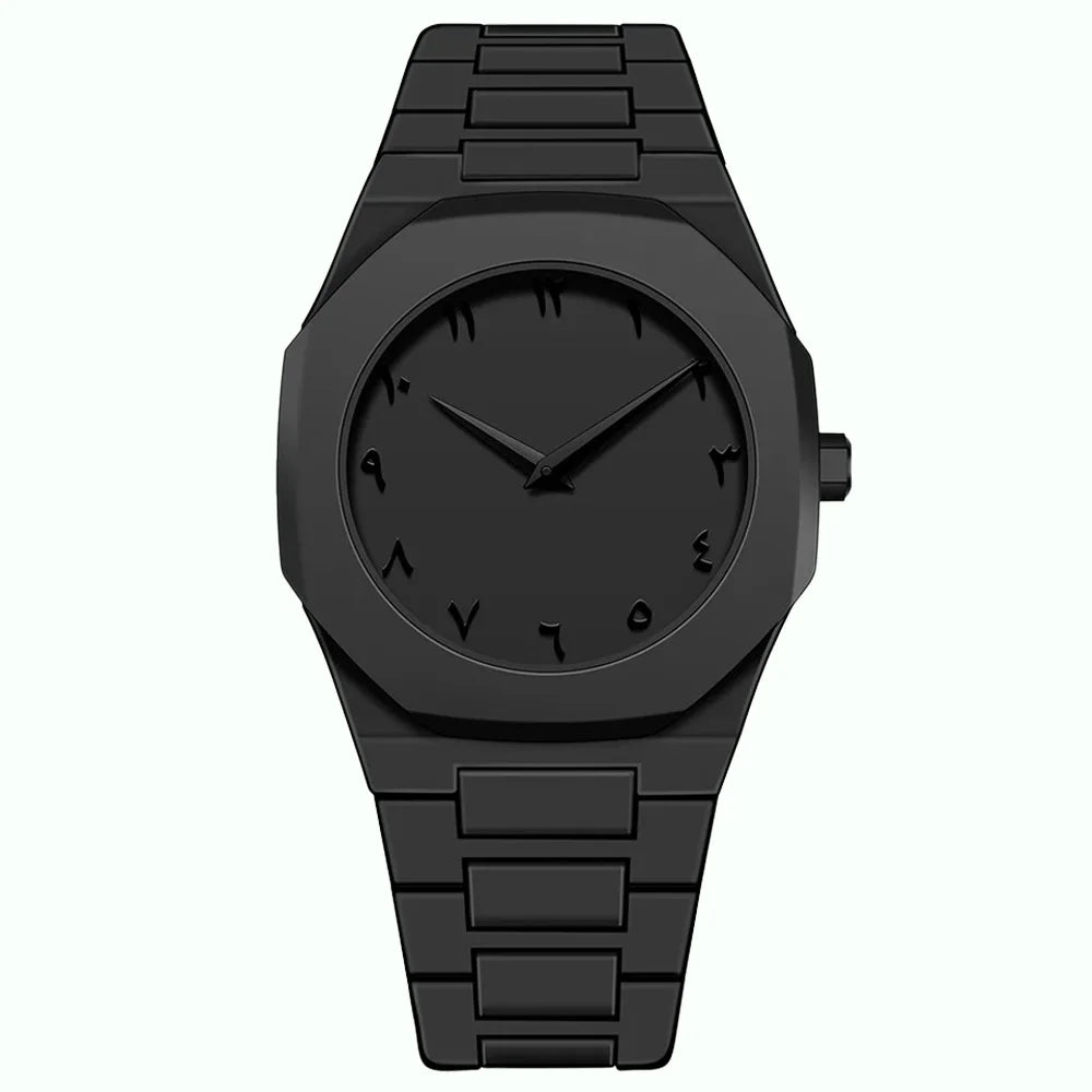 Design Quartz Watch for Men Casual Lightweight Plastic Strap Waterproof