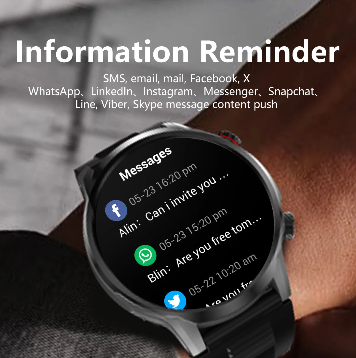 LIGE Smart Watch 1.95 inch Large Screen Bluetooth Calling Health Monitoring 500mAh Large Battery AI Voice Men Smartwatch EX100