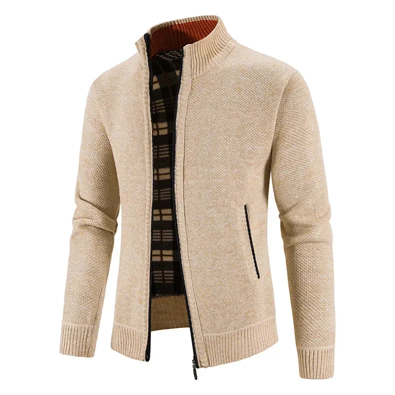 Men's Sweaters Jacket Winter Warm Cardigan Zipper Sweaters Jackets Men Slim Fit Knitted Sweater