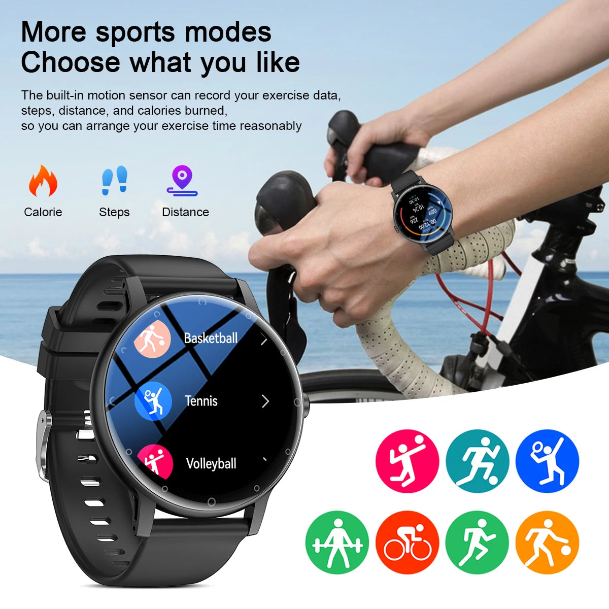 LIGE Smart Watch Men Outdoor Bluetooth Call Sports Fitness Watches Health Monitor Waterproof For Android IOS Smartwatch Women