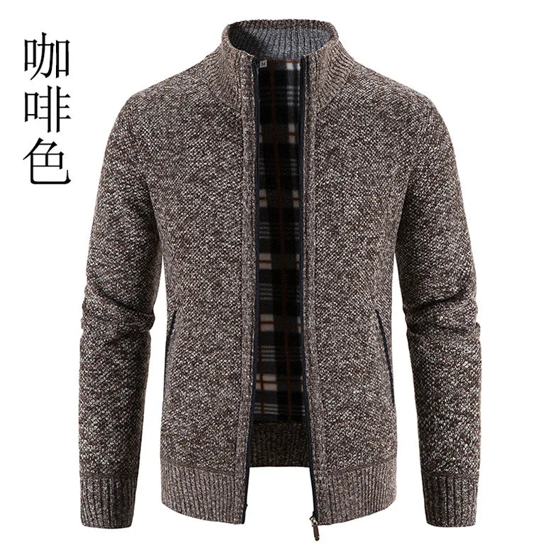 Men's Sweaters Jacket Winter Warm Cardigan Zipper Sweaters Jackets Men Slim Fit Knitted Sweater