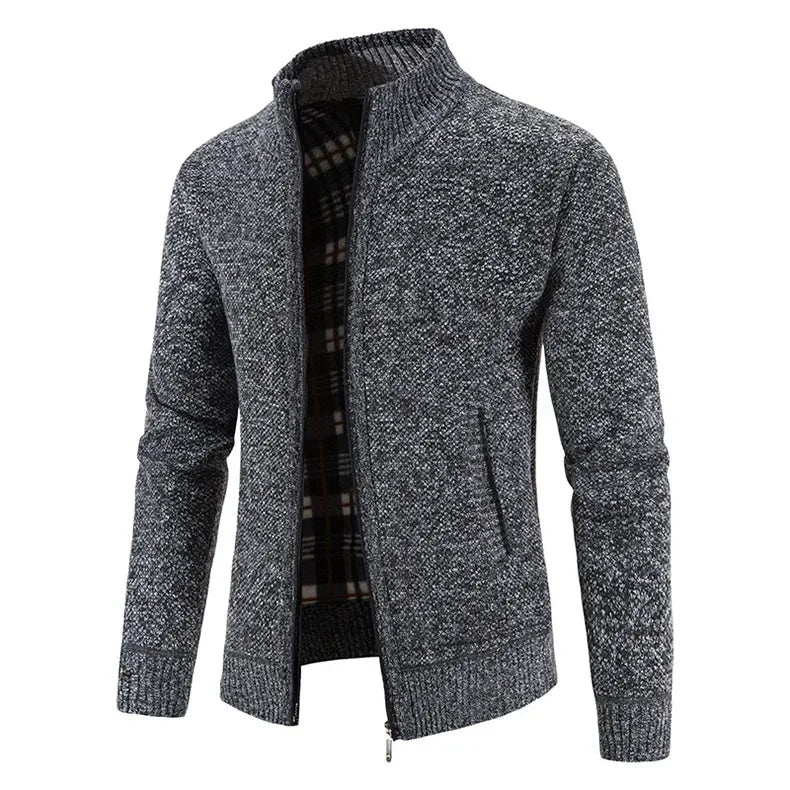 Men's Sweaters Jacket Winter Warm Cardigan Zipper Sweaters Jackets Men Slim Fit Knitted Sweater