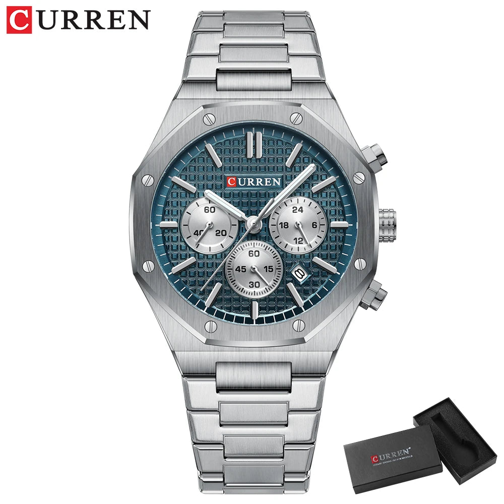 Men Quartz Watches CURREN Multifunction Luminous Quartz Male Wristwatch