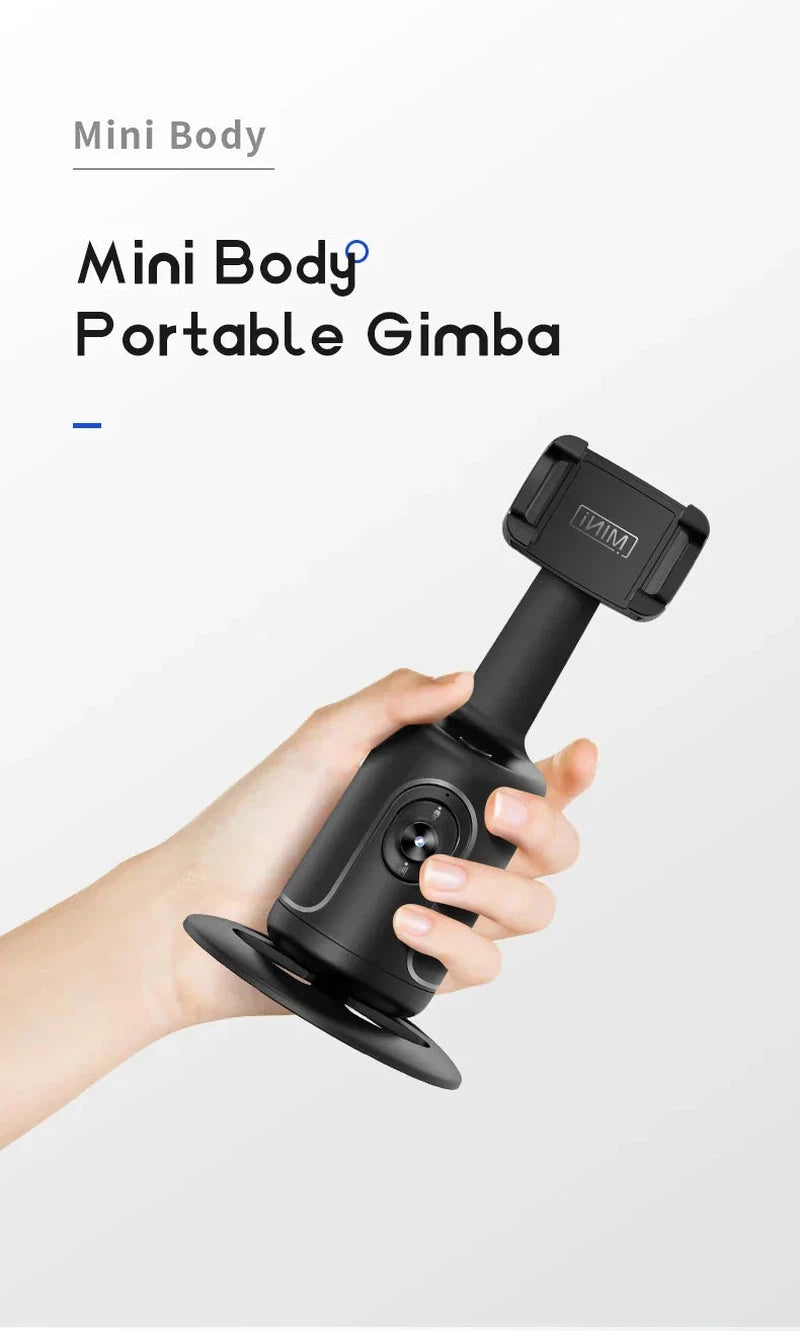 AI Tracking Gimbal 360 Rotation Desktop Handheld Stabilizer, Portable Mini Gimbal Design.