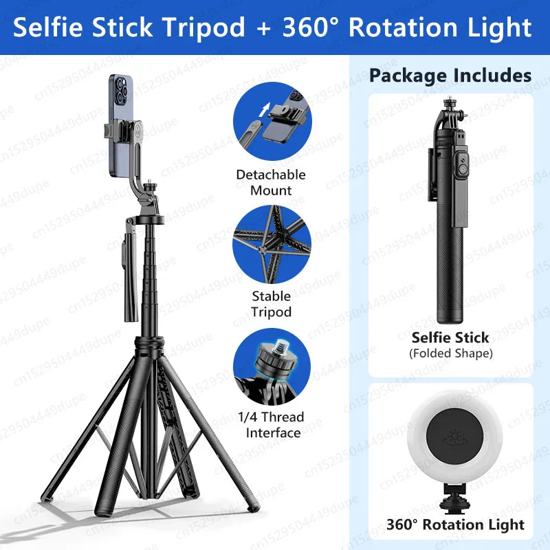 Smartphone Tripod for Light Camera Stand with Wireless Blue tooth Selfie Stick brackets