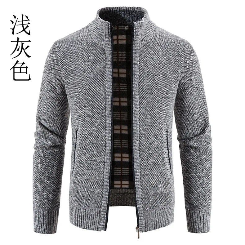 Men's Sweaters Jacket Winter Warm Cardigan Zipper Sweaters Jackets Men Slim Fit Knitted Sweater