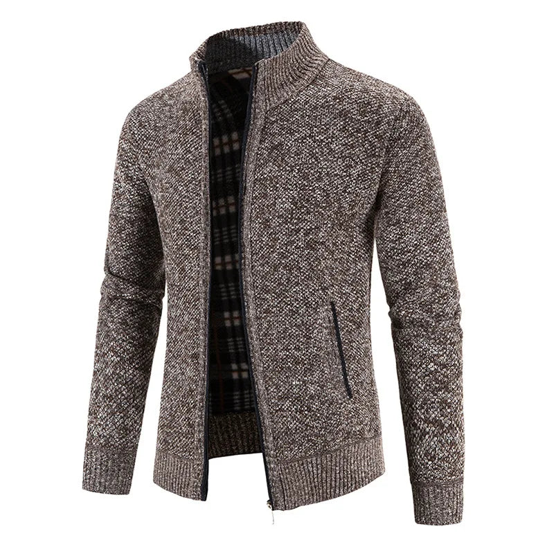 Men's Sweaters Jacket Winter Warm Cardigan Zipper Sweaters Jackets Men Slim Fit Knitted Sweater