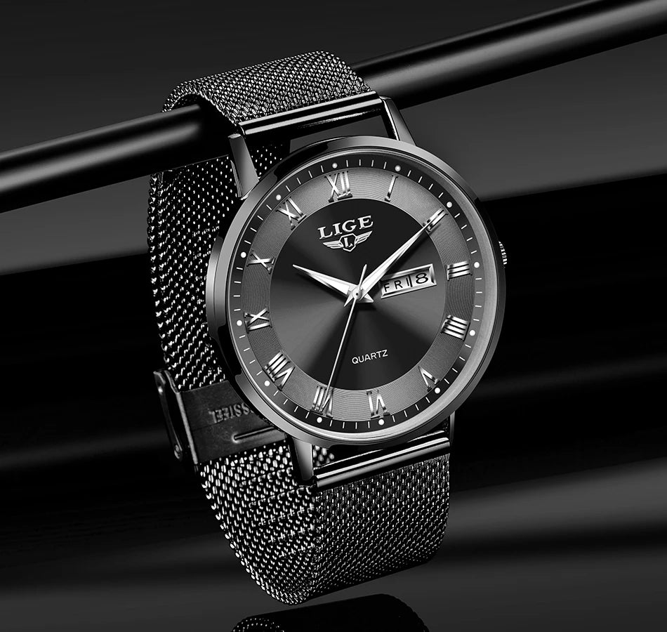 LIGE 2024 New Watch Women Luxury Watches Ladies Creative Steel Women's Bracelet Watches Female Waterproof Clock Relogio Feminino